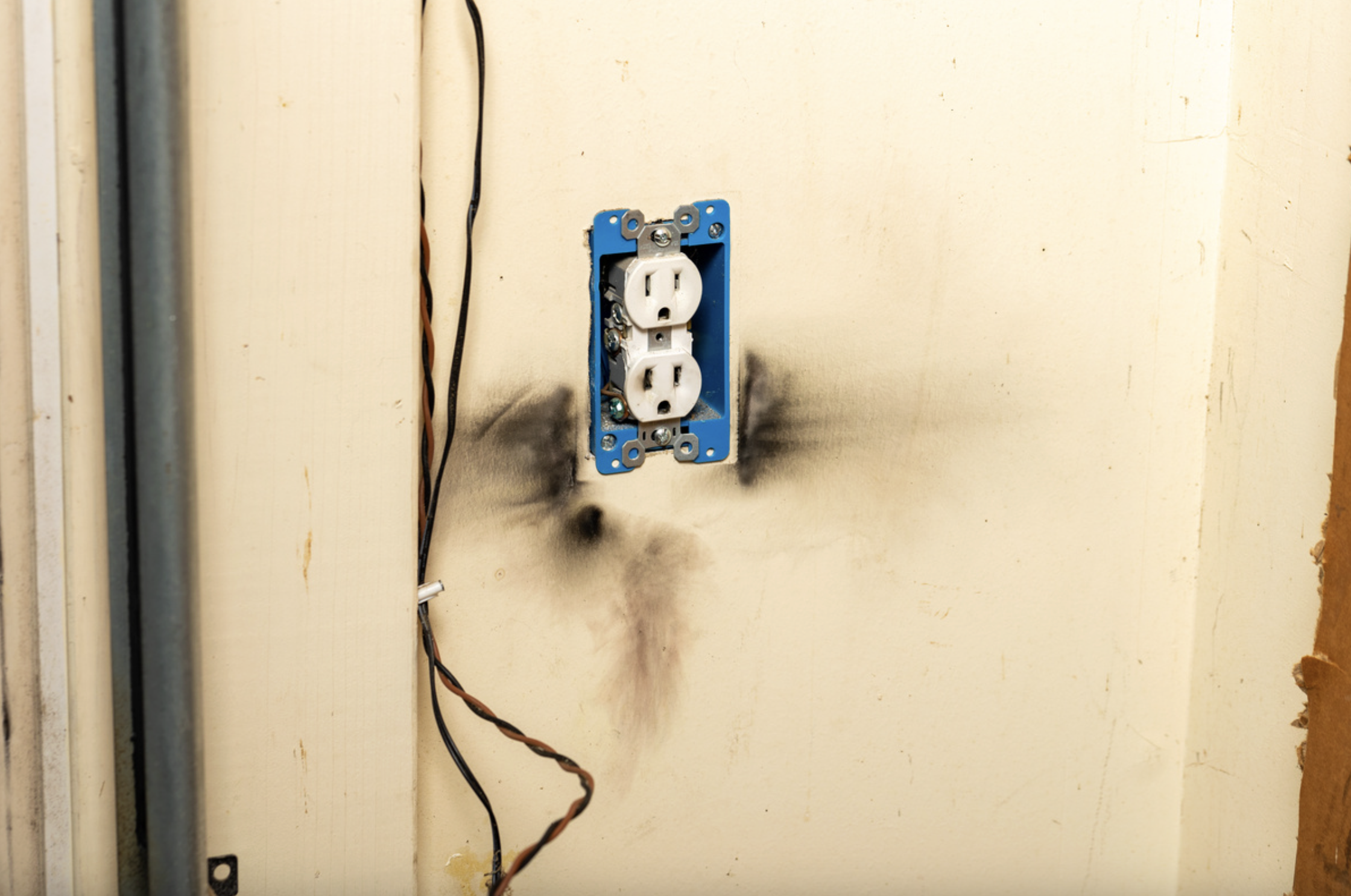 Sparking outlet emergency repair in downtown Flemington NJ historic home