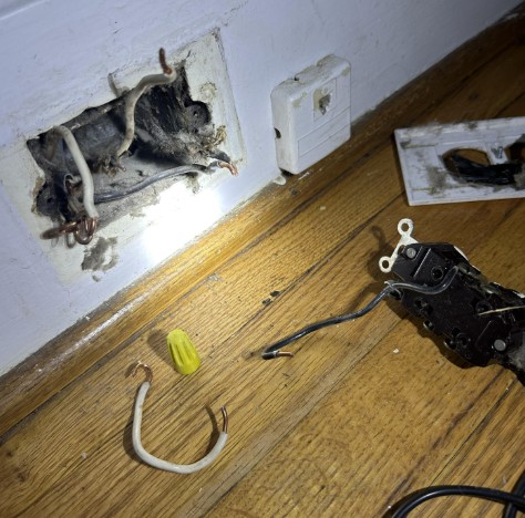 Dead outlet repair with backstabbed connection failure in an older Flemington NJ home